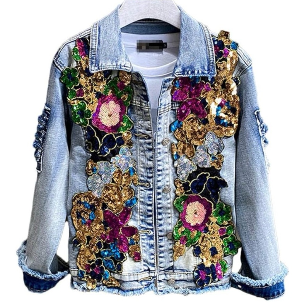 NWT - Embellished Denim Jacket